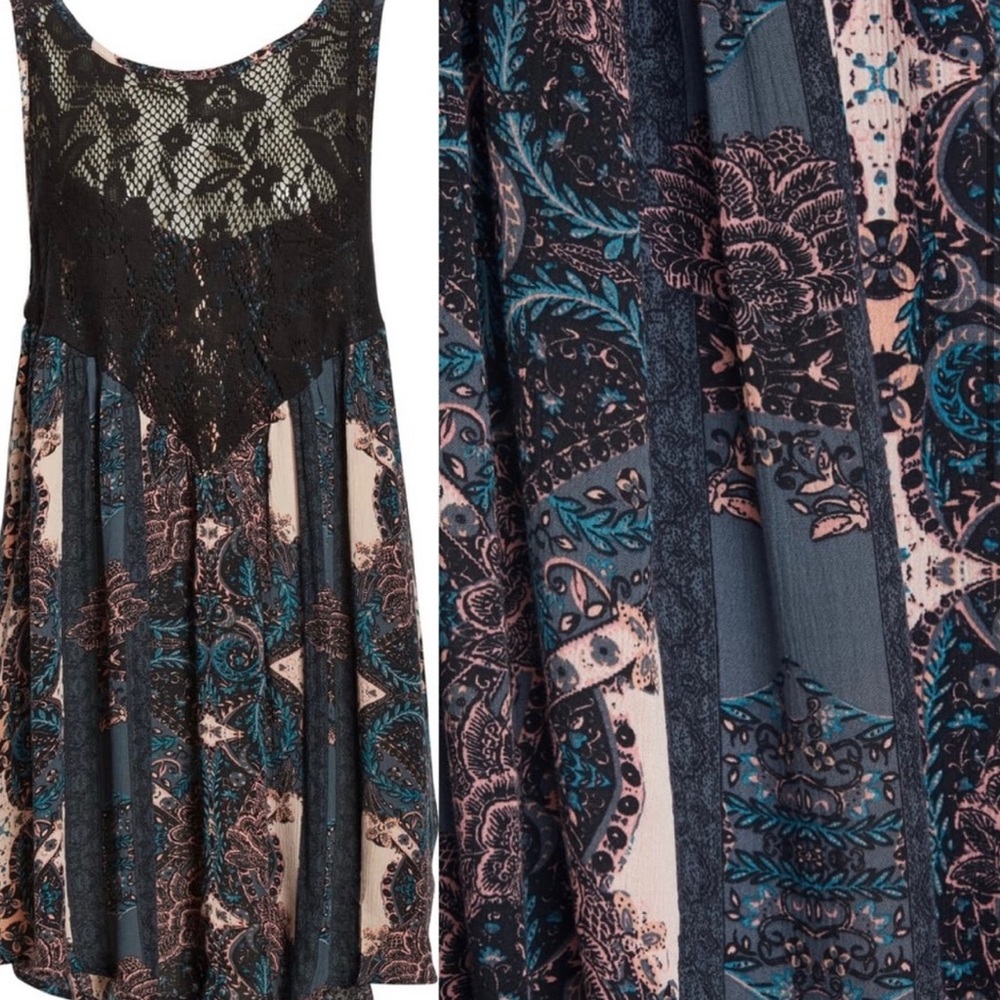 Free People Count Me In Trapeze Lace Mini Dress - Picture 5 of 6